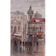 Abdul Hameed, 12 x 20 inch, Acrylic on Canvas, Cityscape Painting, AC-ADHD-195